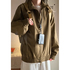高品质春装新款老钱风美式高街解构立领棒球服飞行夹克休闲外套潮，男装夹克，电商A486-1