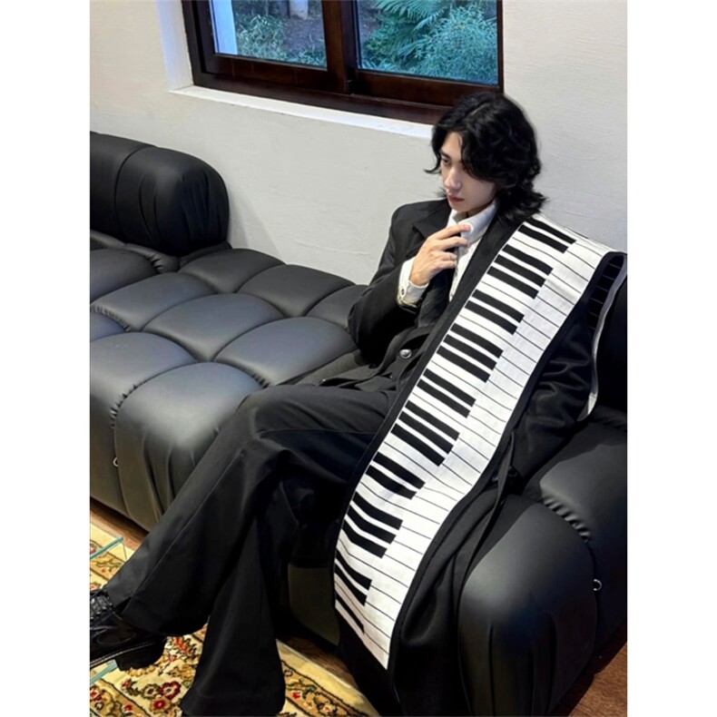 网图慎用现货设计钢琴提花围脖围巾保暖披肩WJ01P45，围巾，星座512-1（原513-3）