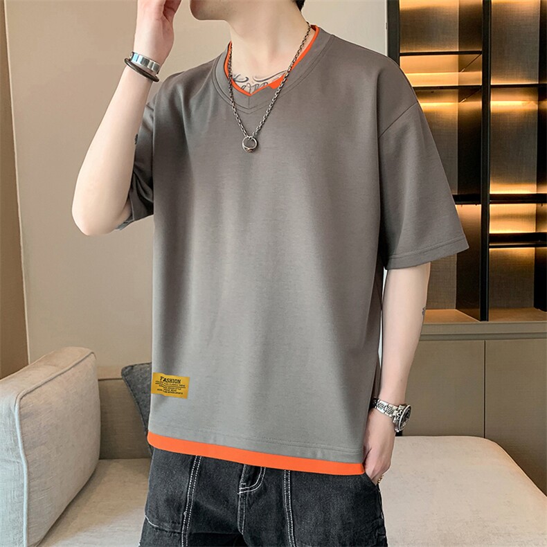 夏季短袖店主风休闲宽松潮牌百搭短袖T恤男TC3138RK01-P30控50,男装T恤,星座717