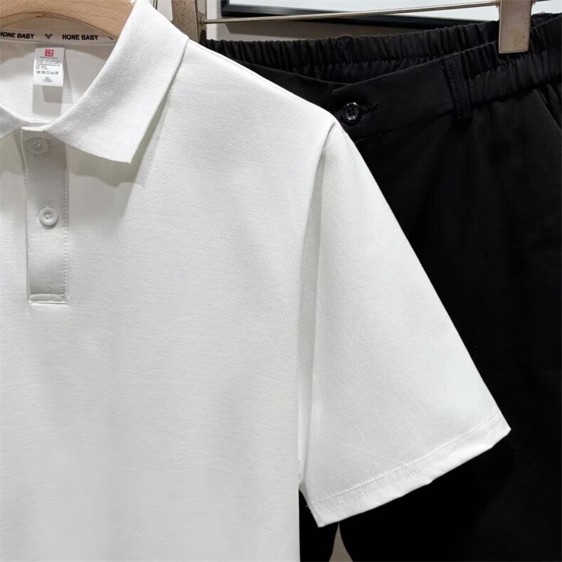 日系复古POLO衫男2025夏季新款简约休闲翻领上衣百搭潮流短袖T恤,男装T恤,星座1210-1