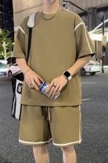 重磅280克~夏季短袖短裤两件套休闲套装TZ563特P55，男装休闲套装，电商A309