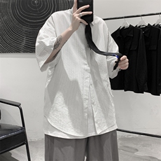 特P30控58港风男宽松版撞色大口袋短袖衬衫CS2101，男装衬衫，电商B370