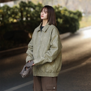 中性风机动皮衣美式潮牌骑行服皮夹克外套二开A406 JK3518 特P85图片