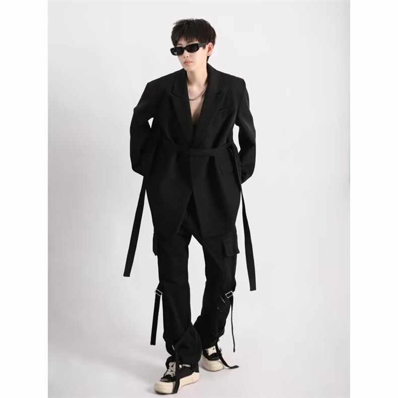 韩版收腰设计感小众高级感腰带休闲韩小西服FY70-P68,男装西服,星座1109-3