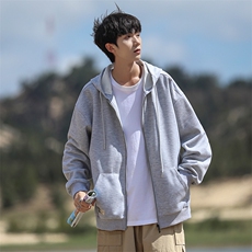 新款男百搭连帽纯色CITYBOY风针织外套WT3412-P50控78，男装夹克，星座717