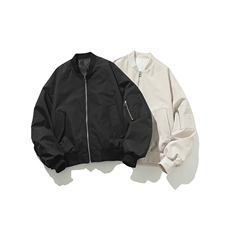 白底-美式高级感飞行员夹克棒球服男9017-P80，男装夹克，电商B380（原B361）