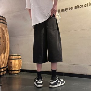 D2005-p45-控68  现货宽松cleanfit牛仔裤七分裤黑暗图片