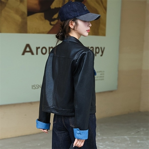 黑色短款皮衣外套2024年春秋新款早秋高级感小个子皮夹克上衣女装图片