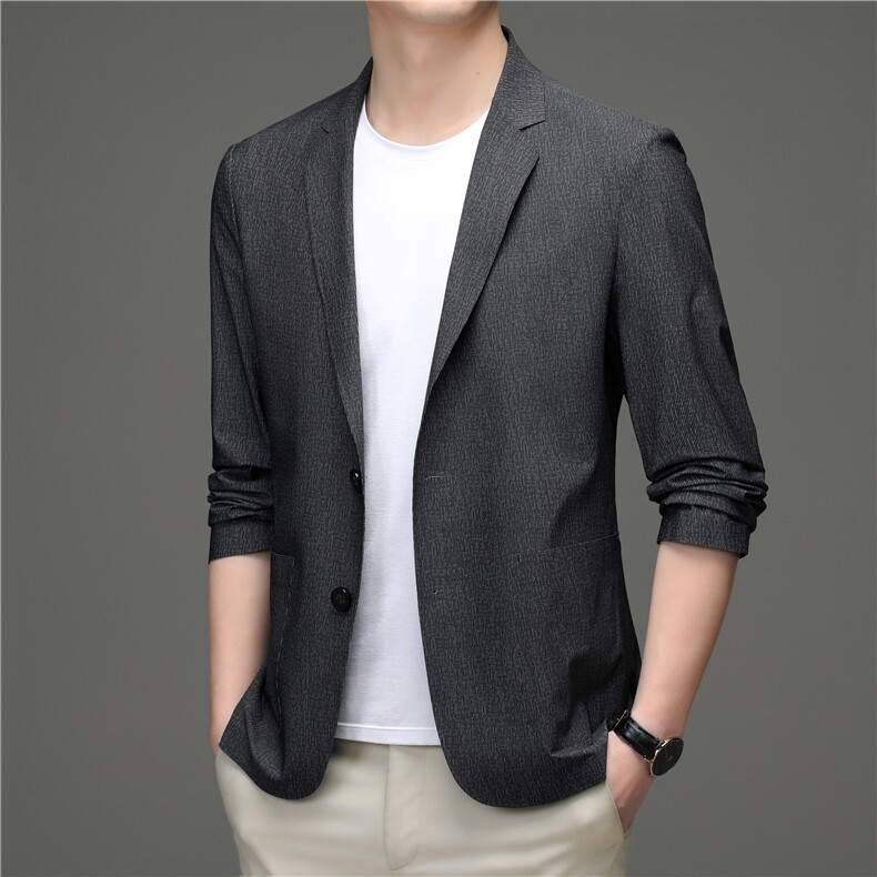 2023春季新款男士商务全无痕西服外套男装中青年长袖小西装便服,男装西服,钱塘6003（原4033）