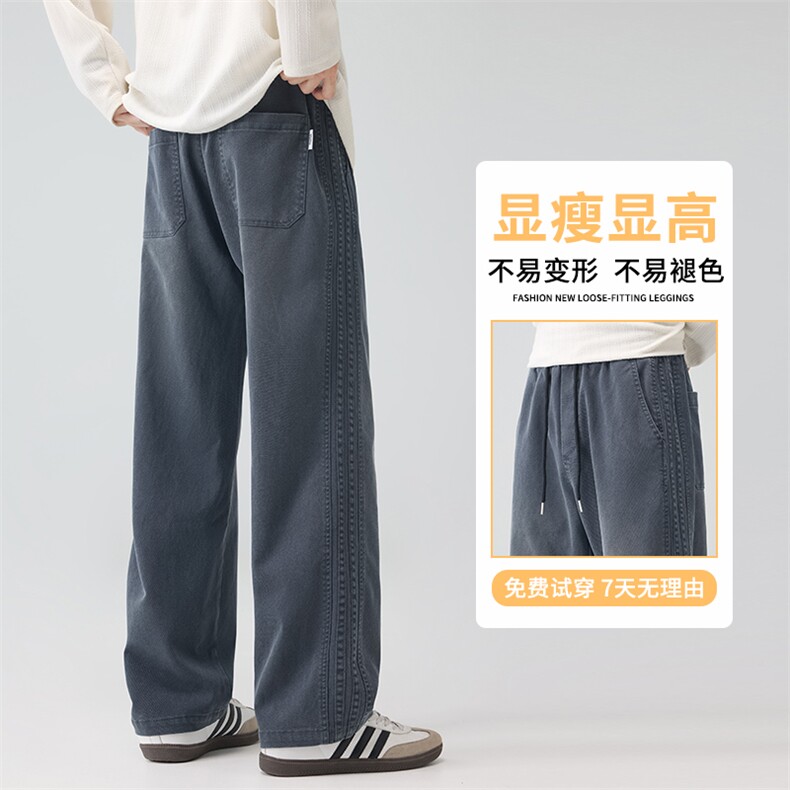 美式直筒牛仔裤男秋季2025新款宽松青少年休闲阔腿裤K3503-特P40,男装牛仔裤,星座610（原A335）