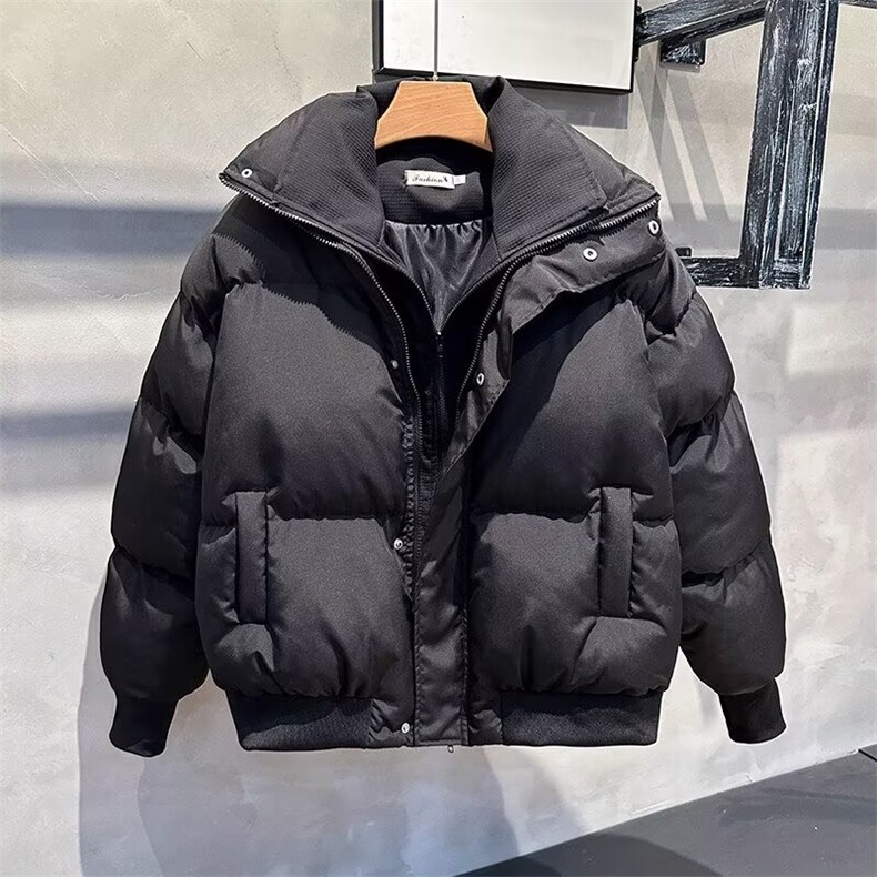 现货美式宽松短款假两件加厚立领棉服M702P90,男装棉衣,星座205-3