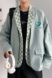 小西服男春秋装拼接男装上衣XF1599-P115图片
