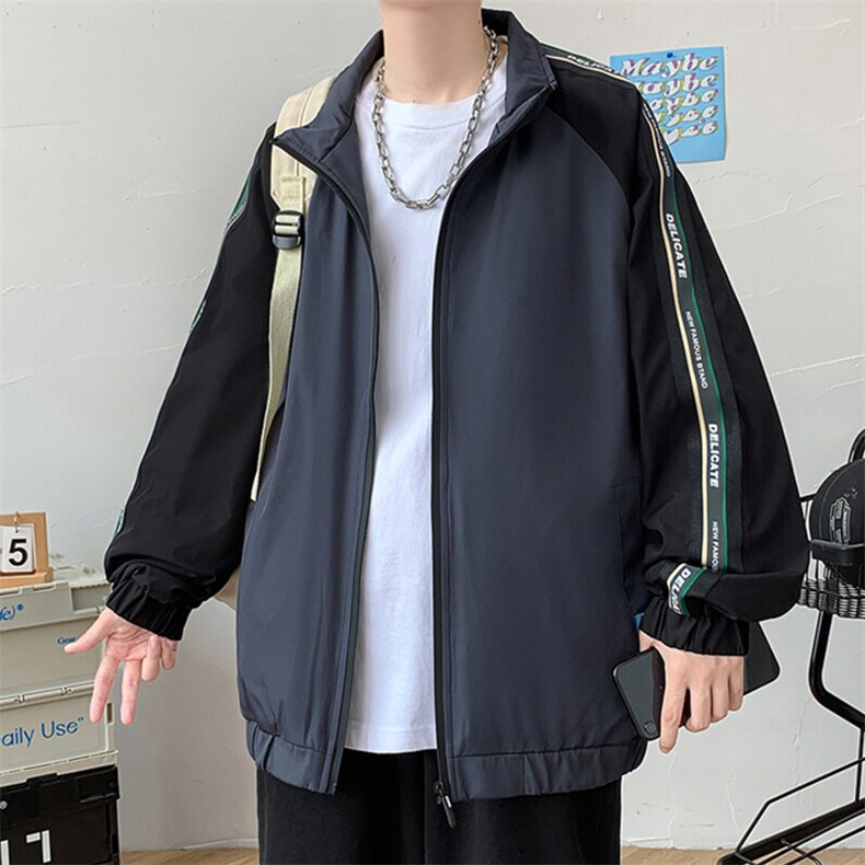 新款男外套男秋季新款韩版潮流潮牌百搭夹克A168-MKJK13-TP58，男装夹克，电商A168