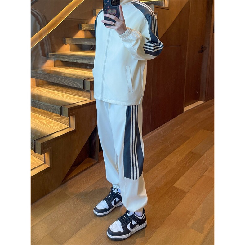 休闲套装男秋季宽松加大码潮流卫衣卫裤运动休闲两件套TZD02/P70,男装休闲套装,星座506