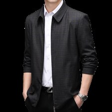 BH2122钱塘2020-2中老年男士翻领商务休闲夹克外套量大价优P145，男装夹克，钱塘207-2