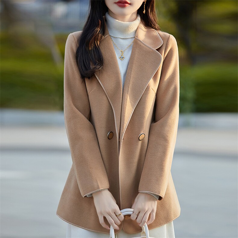 气质通勤商务百搭西装领大衣2024年秋季,女装毛呢外套,佳绒高端店