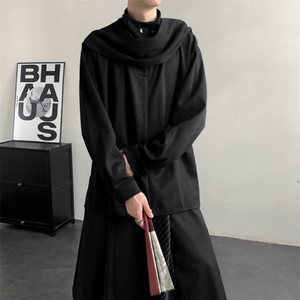 2025秋装新款山本风格麂皮绒卫衣打底衫个性款潮流WY851-P50