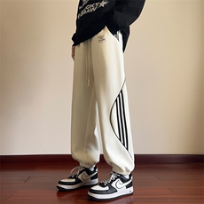 ！2025春季新款男士织带卫裤百搭休闲运动裤WK2037P55控88，男装休闲裤，电商B220