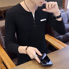 9831-P30春秋季长袖t恤男士韩版潮流薄款打底小衫秋衣上衣服男装，男装T恤，电商D310（原电商305）