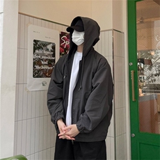816B-JK101-P85春季男连帽防风防水夹克外套韩版夹克休闲冲锋衣，男装夹克，星座816B