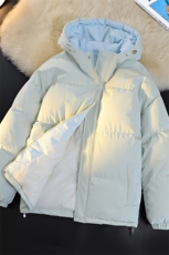 冬季clean撞色棉服中性加厚连帽短款棉衣HZ8811-特P68不议价，男装棉衣，星座610B-1