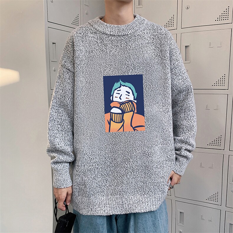 M19042-P45加绒款-P65加厚加绒毛衣男大码毛线衣男针织衫男线衫,男装针织衫/毛衣,电商A040