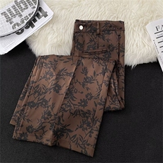 风秋款男西裤扎染印花铺满坠感宽松直筒西裤h077P45，男装西裤，星座1013-1