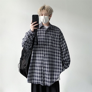 宽松格子衬衫男KD613-P45图片