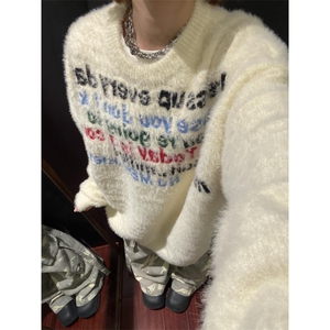 【有货】MY582CC-特P55 海马毛字母毛衣男女圆领针织衫外套图片