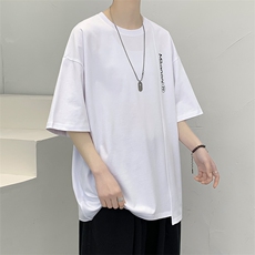 夏季立体纯棉半袖2024新品男女简约印花短袖T恤1611-P38控价58，男装T恤，电商A441-1