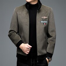 2023冬装新款中年男士休闲棉服中老年棉衣外套上衣ALXB1003-P230图片