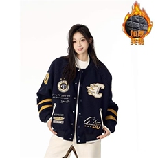 1506-1/GM440/P81新款夹棉棒球棉衣男女韩系休闲百搭棉服外套，男装棉衣，星座1506A