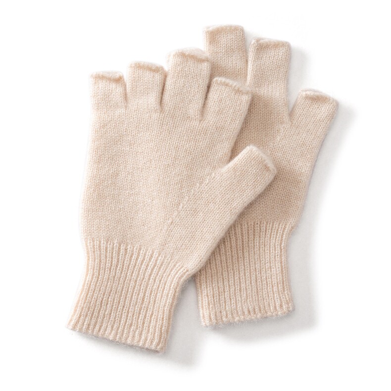 2025年冬季新款百搭一线漏手指手套，手套，蒙娇羊绒