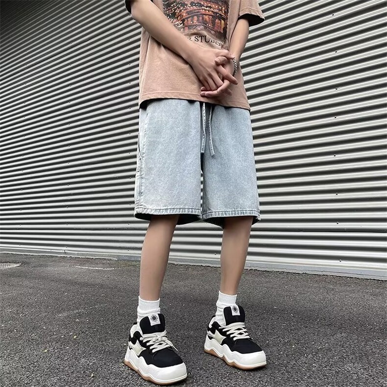美式vibe裤子高街水洗牛仔裤男设计感小众拉链裤N2101P38,男装牛仔裤,星座1116-2