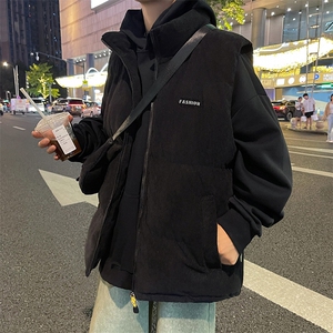 秋冬季港风灯芯绒棉衣马甲潮流宽松加厚保暖潮流棉服男BYM05P65图片