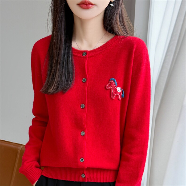 针织开衫女秋冬坑条加厚外套小个子羊毛衫，女装针织衫/毛衣，质第工厂直营店