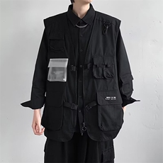马甲外套男韩版潮流高街帅气2023秋冬季新款ins宽松背心W4177-P43，男装背心/马甲，星座412-2