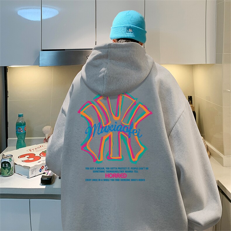 抖音供货、重磅360克现货字母印花连帽卫衣HD019-1-LMWY4481-P35,男装卫衣,电商019-1