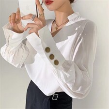 《现货》宽V灵动设计感衬衣，其它，M&VC