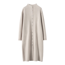 秋冬新款女士宽松休闲百搭四平多扣羊绒大衣，女装羊绒大衣，艾森羊绒