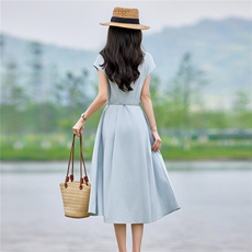 现货2026年夏季休闲新款时尚宽松型城市通勤城市通勤常规连衣裙，女装连衣裙，靓衣阁