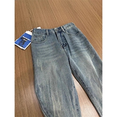 WE1851-P48美式猫抓痕牛仔裤男cleanfit显瘦裤子高街微喇，男装牛仔裤，电商B323A