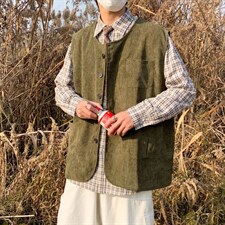 无领春款灯芯绒纯棉马甲W017P35,男装背心/马甲,星座1116-2