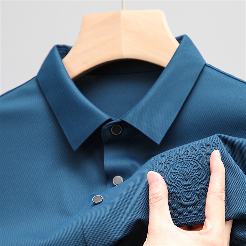 2023夏季新款短袖T恤保罗polo衫中年商务休闲男装半袖翻领男薄款，男装Polo衫，电商B212（原钱塘6029）