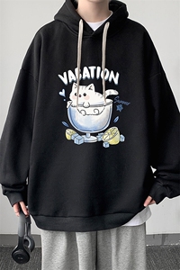 连帽卫衣男大码胖子帽衫大号运动服WY2408-P35图片