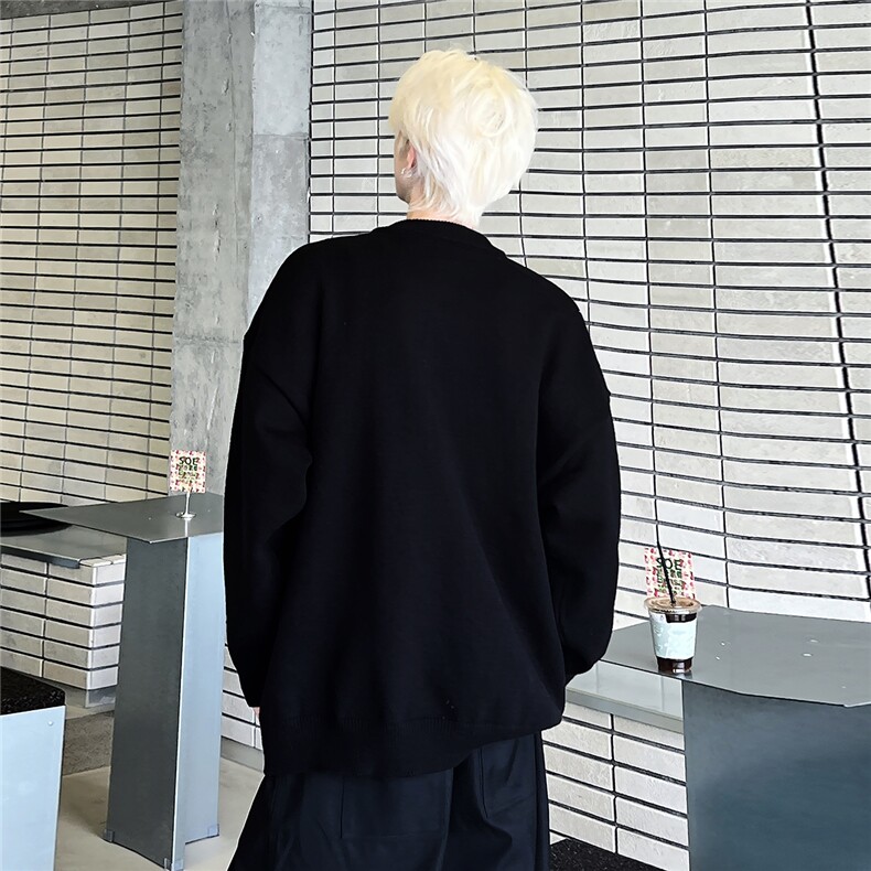 重磅亨利领套头针织衫打底毛衣长袖运动休闲男秋冬12839-P58,男装针织衫/毛衣,电商C307