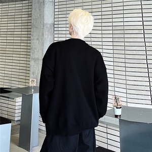 重磅亨利领套头针织衫打底毛衣长袖运动休闲男秋冬12839-P58图片