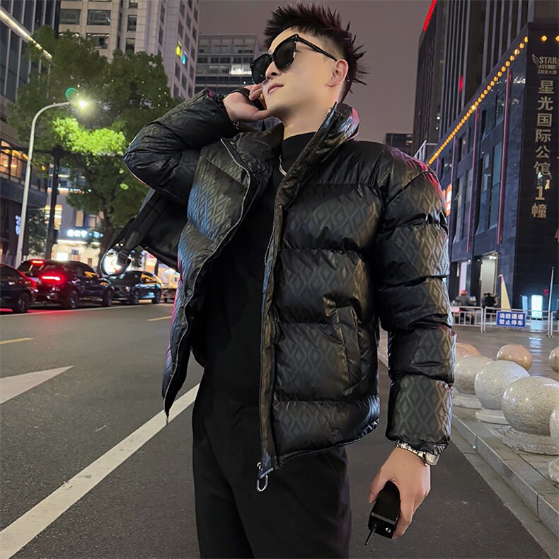 AY116/P138控178冬季社会小伙潮流百搭保暖立领字母棉服男黑首2,男装棉衣,星座305B-1
