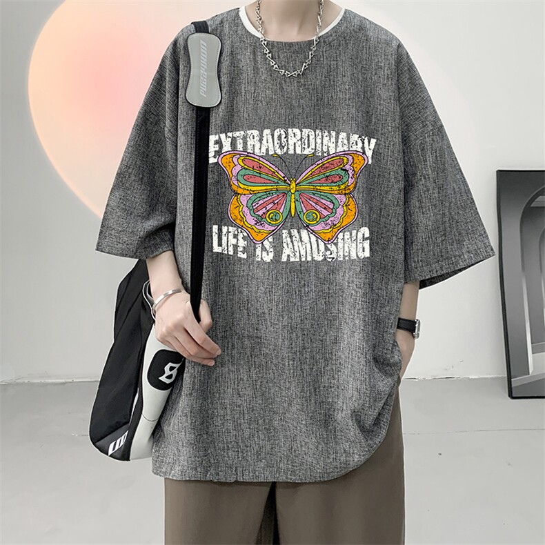 风复古亚麻短袖男棉麻t恤男半袖ZT71366-P35,男装T恤,电商A040