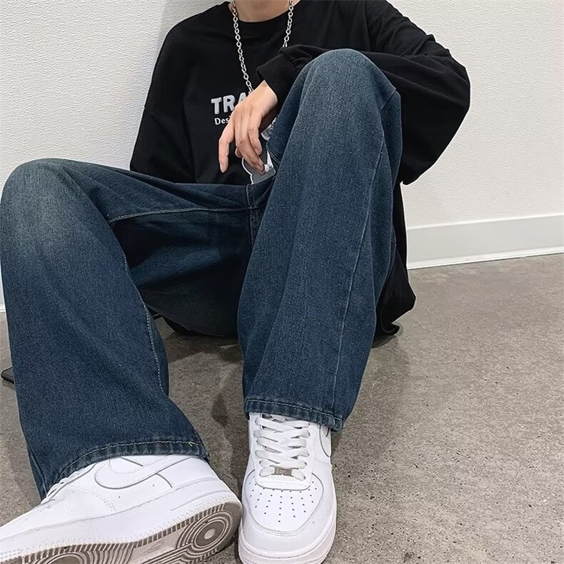 男秋季潮大码美式复古做旧牛仔裤N7057P40,男装牛仔裤,星座1116-2